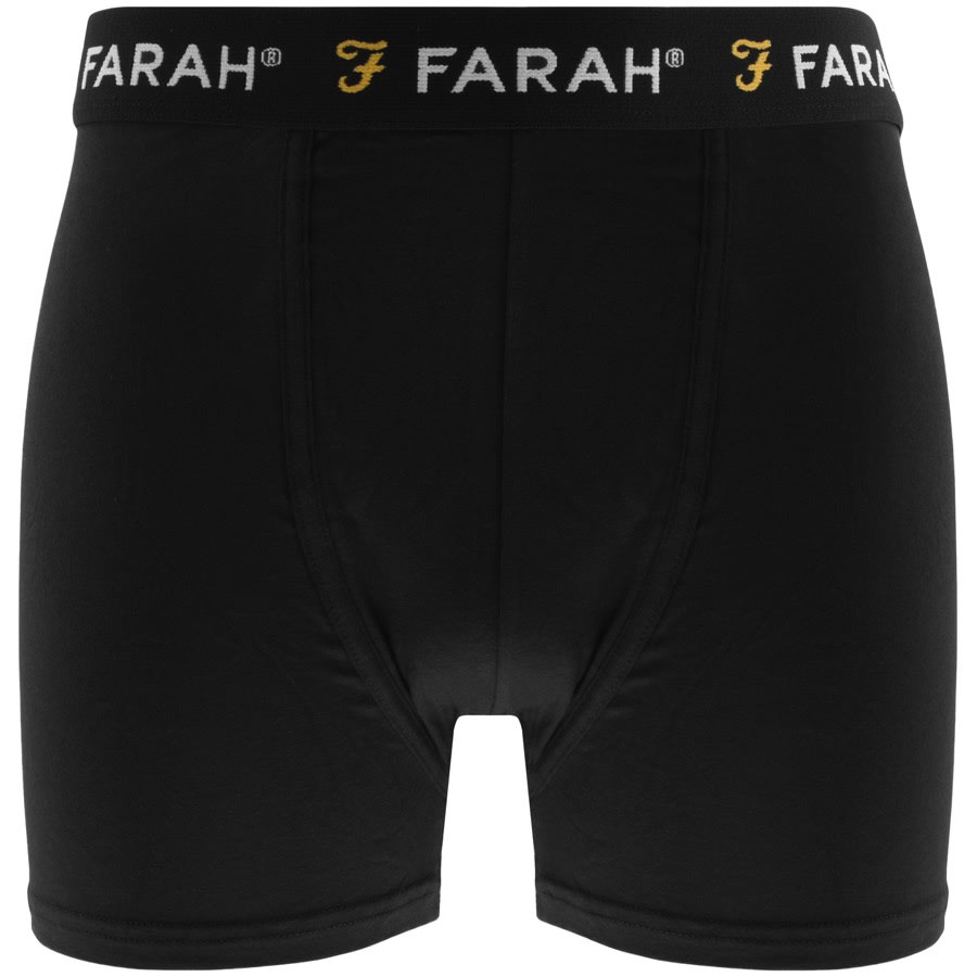 Alternative Image for ProductFarah Vintage Admirality 3 Pack Boxer Shorts Black3